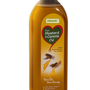 Ubqari Pure Mustard & Canola Oil – 1L | 100% Natural, Heart‑Friendly Cooking Oil