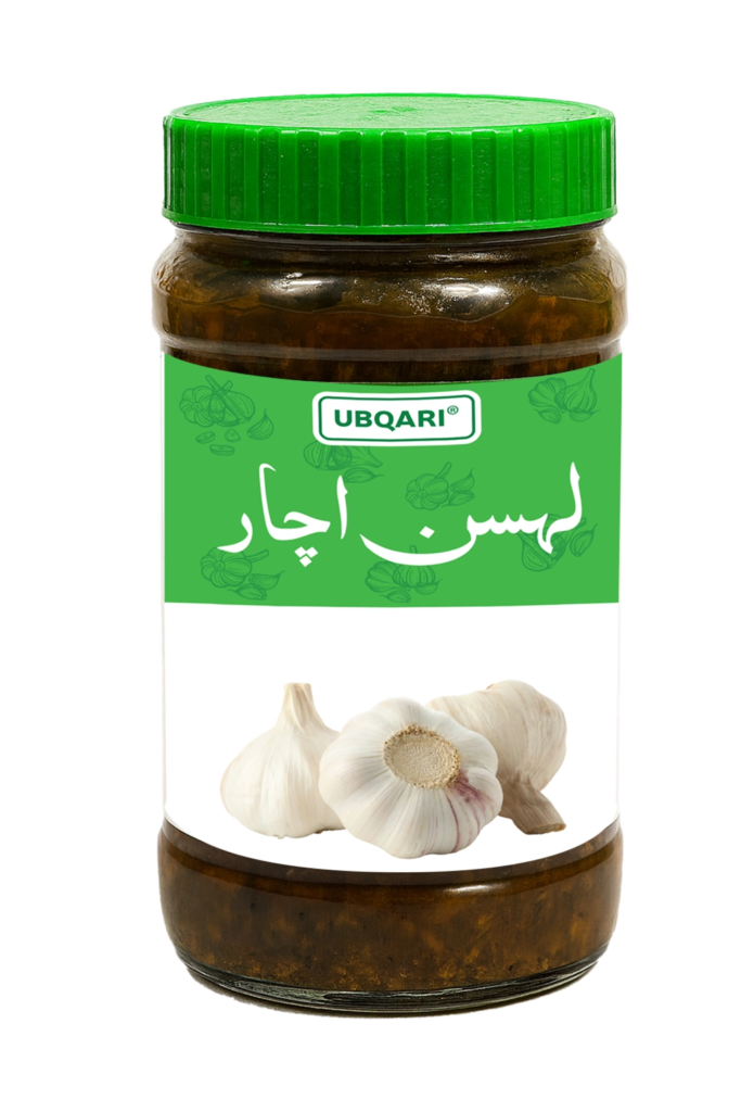 Ubqari Lehsan Achar – 400 gm | Spicy Garlic Pickle